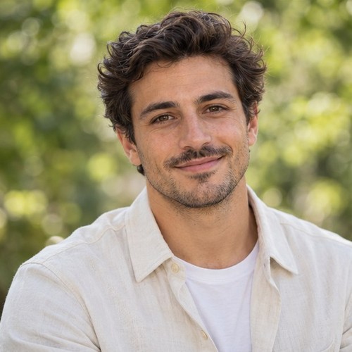 Illustrative smiling portrait